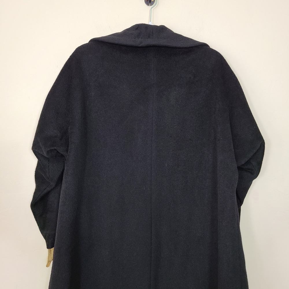 Forstmann Black 100% Virgin Wool Shawl Collar Coat Needs‎ Repairs - Picture 11 of 12